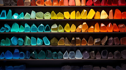 ランダムな鉱石と色　Generative AI