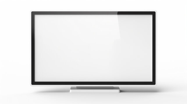 White screen monitor with a white background.