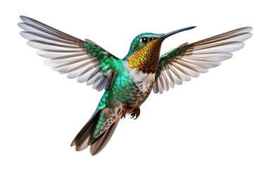 Naklejka premium Transparent Background Hummingbird Stock. Generative AI