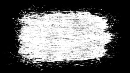 Scribble hand drawn in chalk on black background. Monochrome stain element. Digitally generated image. Vector illustration, Eps 10.