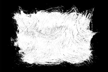 Scribble hand drawn in chalk on black background. Monochrome stain element. Digitally generated image. Vector illustration, Eps 10.