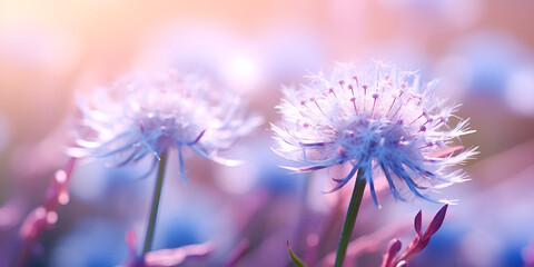 Purple Violet Dandelion Closeup with Pistils and Pollen"
"Floral Background with Purple Dandelion"
"Vibrant Violet Dandelion with Pistils and Pollen"