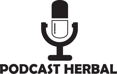 black capsule medicine podcast logo for interview product logo