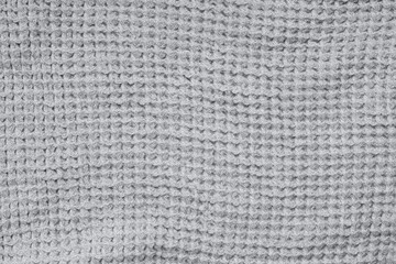 Texture of gray cotton waffle weave towelette