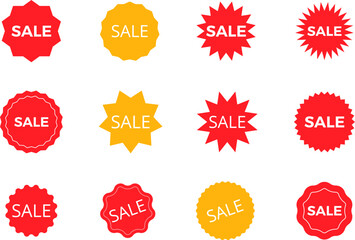 Sale icon. vector sign labels and badges