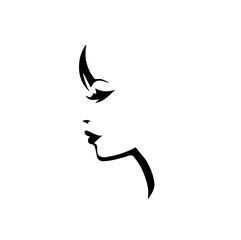 Obraz premium beautiful girl silhouette fase