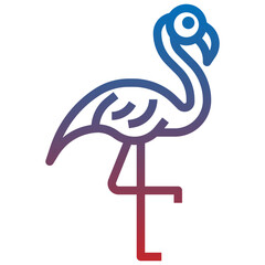 FLAMINGO line icon,linear,outline,graphic,illustration