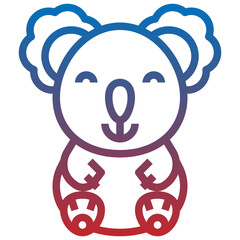 KOALA line icon,linear,outline,graphic,illustration