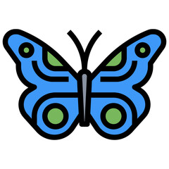 Obraz premium BUTTERFLY line icon,linear,outline,graphic,illustration