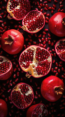 Pattern Of Pomegranate , Cell Phone Wallpaper. Generative AI