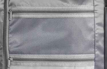 Pocket inside suitcase. Zipped pocket