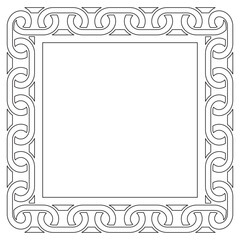 chains frame, seamless, vector illustration 