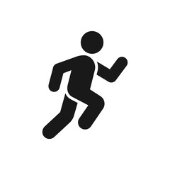 Fototapeta na wymiar Man fast run icon, rush icon vector illustration
