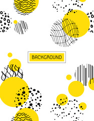 doodle black Patterns with curve lines, dots and spot. modern trendy Vector Backgrounds. Hand drawn.