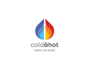 Creative colorful cold and hot logo