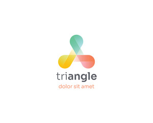 Colorful triangle logo with smooth gradient