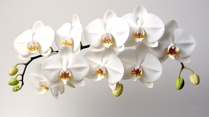 Fototapeta premium Majestic orchids photo realistic illustration - Generative AI.