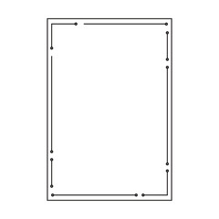 Frame border shape icon for decorative vintage doodle element for design in vector illustration