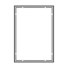 Frame border shape icon for decorative vintage doodle element for design in vector illustration