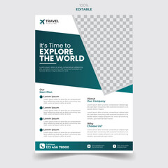 Modern Travel tour flyer template travel Banner or poster