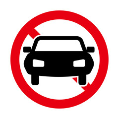 Obraz premium 駐車禁止、車乗り入れ禁止のアイコン
