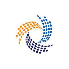 an illustration of a logo depicting synergy technology