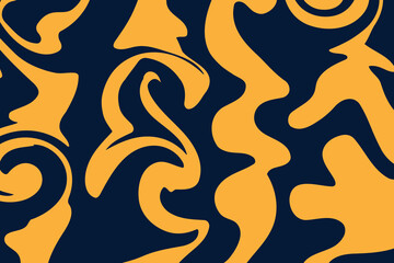Orange and blue op art liquify lines texture background