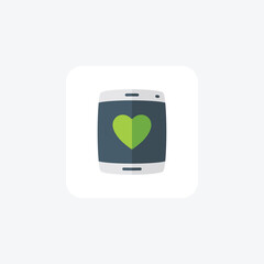 Favourite Heart Flat Icon