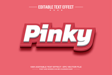 Pinky 3D editable text effect template