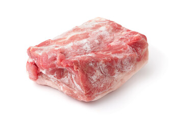 Raw frozen boneless pork meat piece