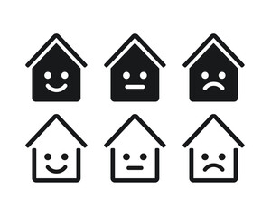 Home feedback icon. Illustration vector