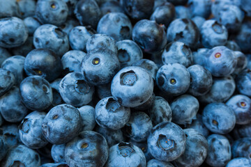 Bright juicy blueberries as a texture.
