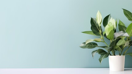 House Plant Banner with Text and Copy Space