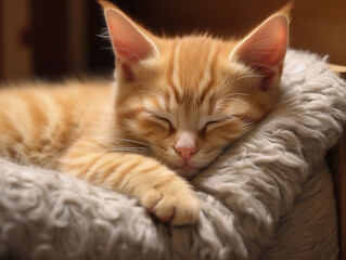 Sleeping: Cats typically spend a significant portion of their day sleeping, often up to 12-16 hours or even more