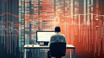 Concept of data analytics jobs. The growing need for professionals who can extract valuable insights from complex data sets to inform strategic decision making and optimize performance. Generative AI