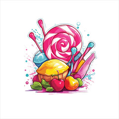 Candy vector graphics colorful design art