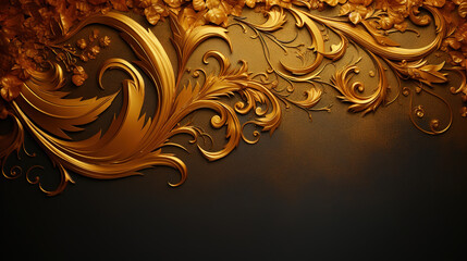 Luxurious background with texture of gold and gems.