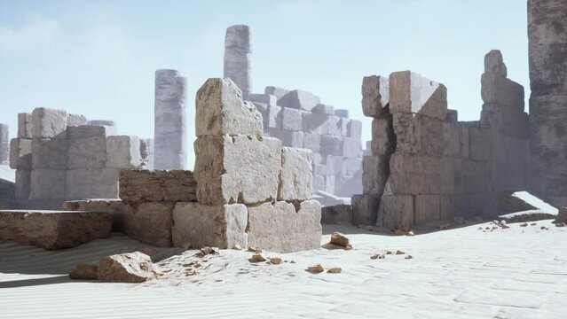 Ruines of Amun temple in Soleb