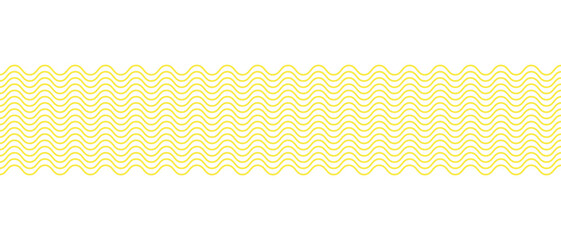 Abstract noodle pattern. Graphic spaghetti background with yellow ramen noodles. Isolated vector illustrations on white background.