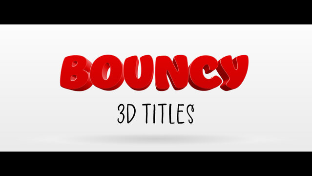 Bouncy Extruded 3D Movie Titles