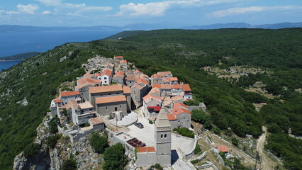 Fototapeta na wymiar Lubenice, island Cres, Croatia. Old town
