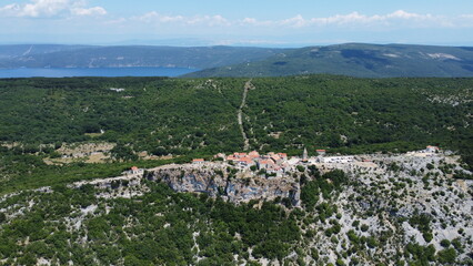 Fototapeta na wymiar Lubenice, island Cres, Croatia. Old town
