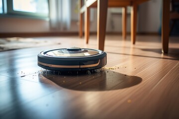 Robot Vacuum Cleaning in the House with Space for Typo