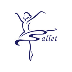 ballet logo vector
