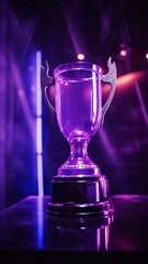 A purple esports trophy, Generative AI illustrations