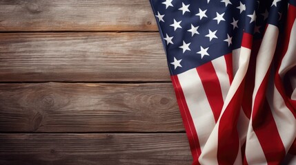 Obraz premium USA Flag Day Banner with Copy Space