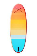 Colorful paddle board isolated on transparent background (PNG)