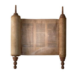 Ancient and precious Torah, Holy Book, PNG file, isolated item