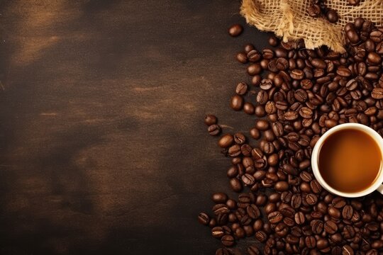 Vintage Coffee Banner with Copy Space