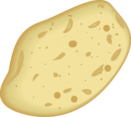 Potato isolated on white vector icon